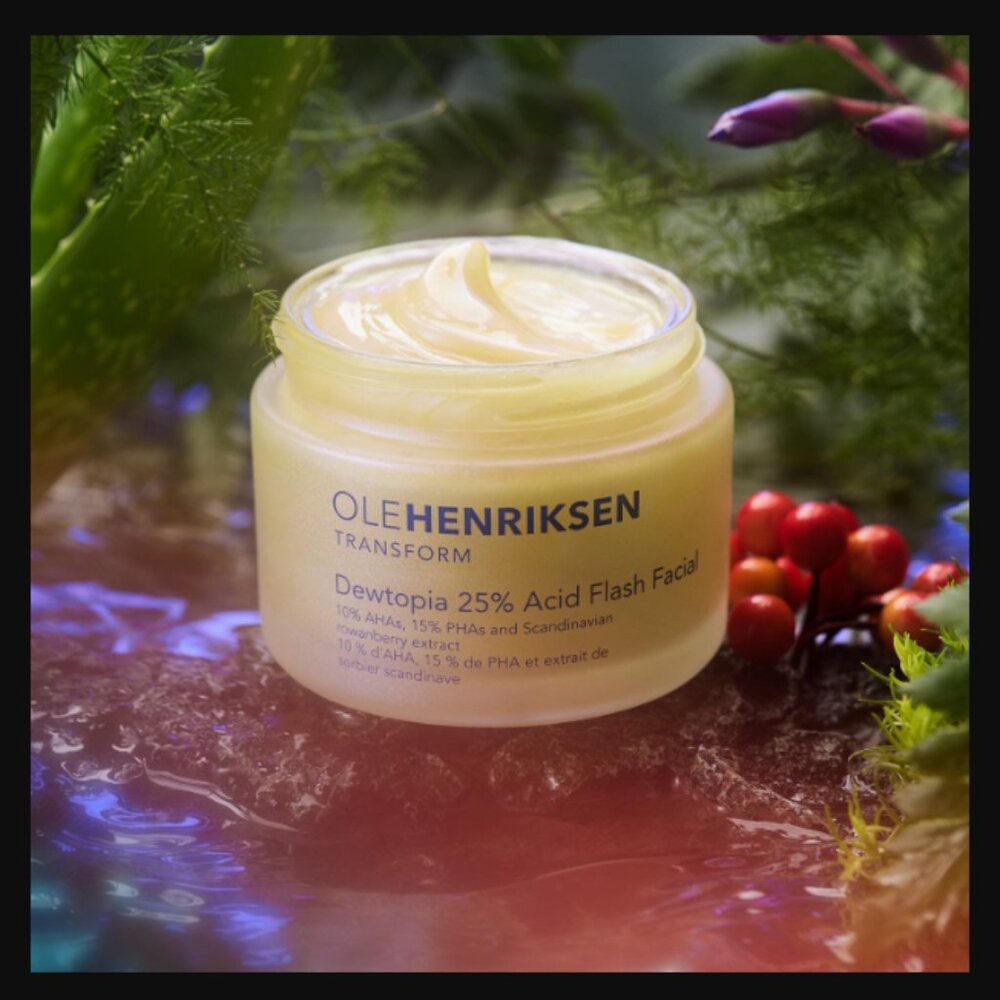❣️2/$36 NIB OLEHENRIKSEN Dewtopia 25% Acid Flash Facial Mask Retail $50.00 - Picture 3 of 16